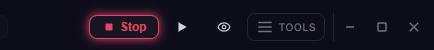Clicking the eye icon removes the slash and the overlay returns to always-on